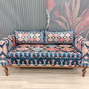 Lounging bench, Bedroom Bench, Storage bench, Living room bench, Bohemian bench, Single sofa, Entryway bench, Bench with arm, ST 18x51 163