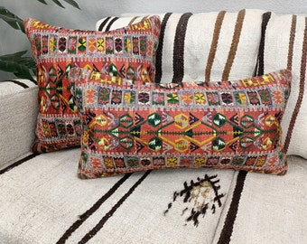 beeding pillow, funky pillow cover, southwestern pillow, bolster pillow, ethnic throw pillow, boho pillow cover, couch cuhsion, PT 881