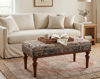 Hallway bench, Vanity bench, Dining bench, Upholstered bench, Farmhouse bench, Bench for entry, Coffee table, End of bed bench, BENCH 1015