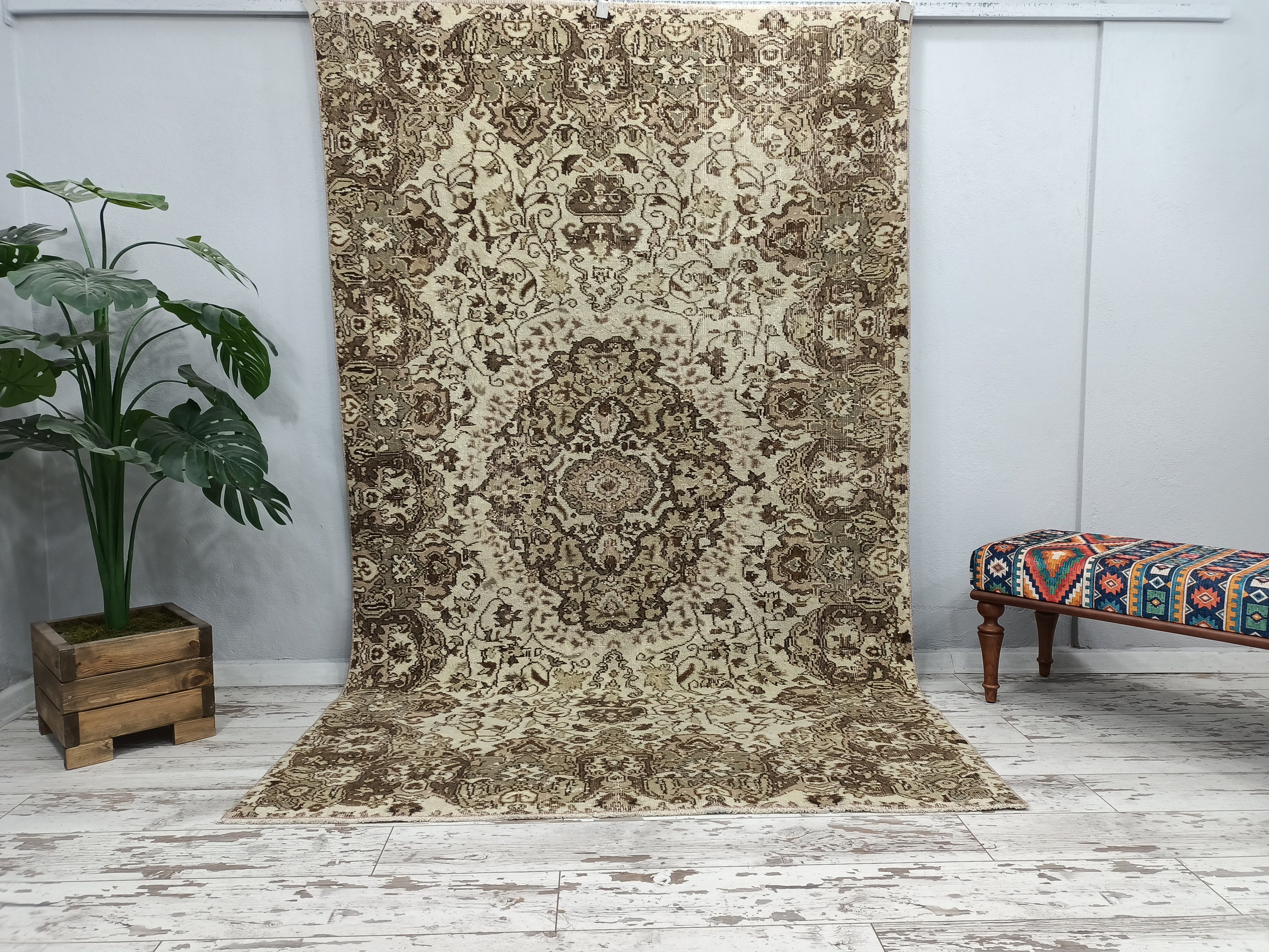 vintageトルコラグ 54×130 76x220ランナーラグ ギュネイ ヴィンテージ