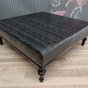 Leather coffee table, Cockatail table, Center table, Ottoman table, Retro tea table, Nesting table, Accent table, Short table, 36x36 KM-23