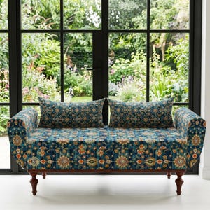Storage solution, End of bed bench, Upholstered bench, Stairway bench, Loveseat sofa, Curved arm bench, Fireside bench, Wide bench, ST 270-2