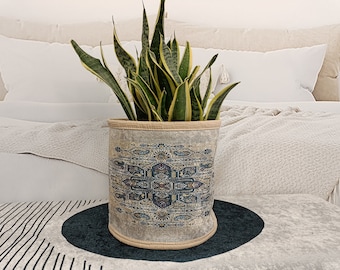 handmade planter, basket planter, retro basket, hanging planter, cozy basket, bohemian basket, plant pot holder, floor basket, PTB 41-2