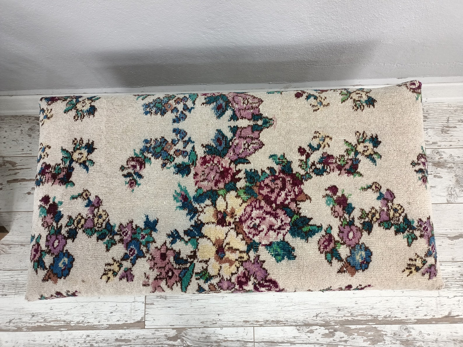 Ottoman Storage Vintage Rug Bench Kitchen Chair End Table Etsy