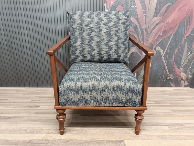 Lesestuhl, Handgefertigter Sessel, Sitzstuhl, Holzarbeitsmöbel, Boho-Sessel, Polstersofa, Tv-Stuhl, Vatertagsgeschenk, SOFA KM-05 Bild 13