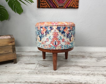Foot Rest Stool, Pouf Chair, Ottoman Bench, Lobby Stool, Vanity Chair, Entry Bench, Hallway Bench, Upholstered Pouf, Footstool Bench, FS 872