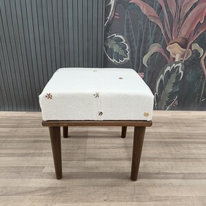 Handmade Furniture, Dressing Table Bench, Footstool Bench, Coffee Stool, Porch Chair, Kilim Rug Bench, Floor Chair, Boho Bench, VT 994 18x18