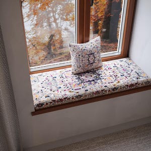 Cojín otomano, cojín para el suelo, cojín floral, cojín con botones, puf de suelo, funda de puf, puf marroquí, cojín para palé, PP 100