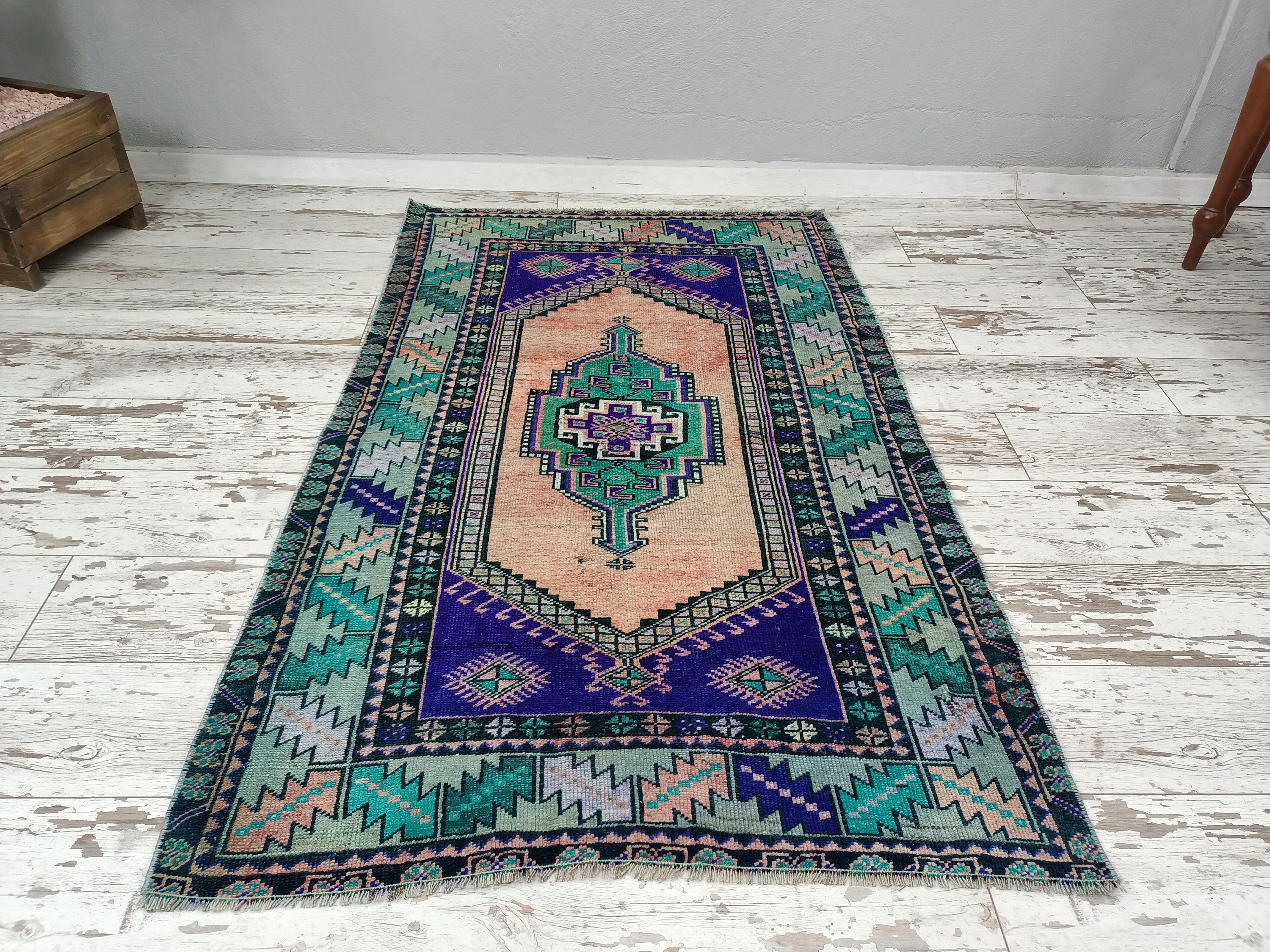 Alfombras Non-Skid 5x7 Rubber Backing Moroccan Geometric Low Profile Pile  Rug