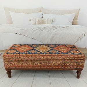 Storage Bench, Trunk Coffee Table, Upholstered Bench, Ottoman Bench, Hallway Bench, Storage Coffee Table, Shoe Bench, Boho Bench, ST- 63