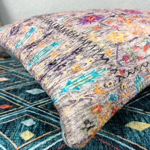 oriental pillow, euro sham cover, rug pillow cover, sofa pillow, lumbar pillow cover, boho pillow, decorative pillow, floor cushion, PT 1020 image 9
