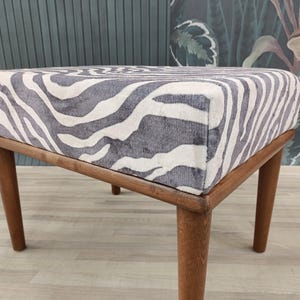 Hallway shoe bench, Zebra ottoman bench, Wood work bench, Cool saloon seat, Artistic furniture, Make up chair, Unique piano stool, BENCH ZEO