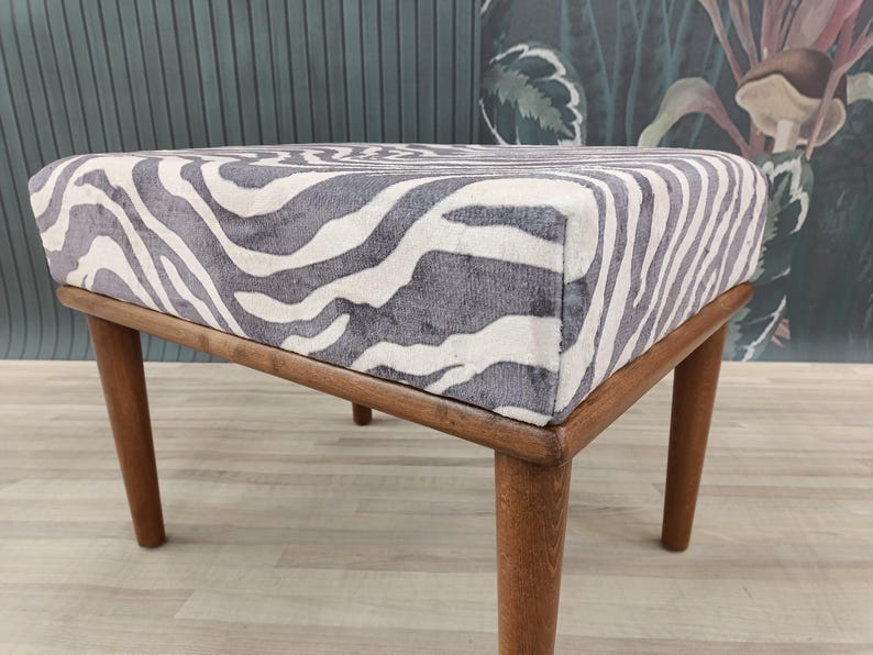 Hallway shoe bench, Zebra ottoman bench, Wood work bench, Cool saloon seat, Artistic furniture, Make up chair, Unique piano stool, BENCH ZEO