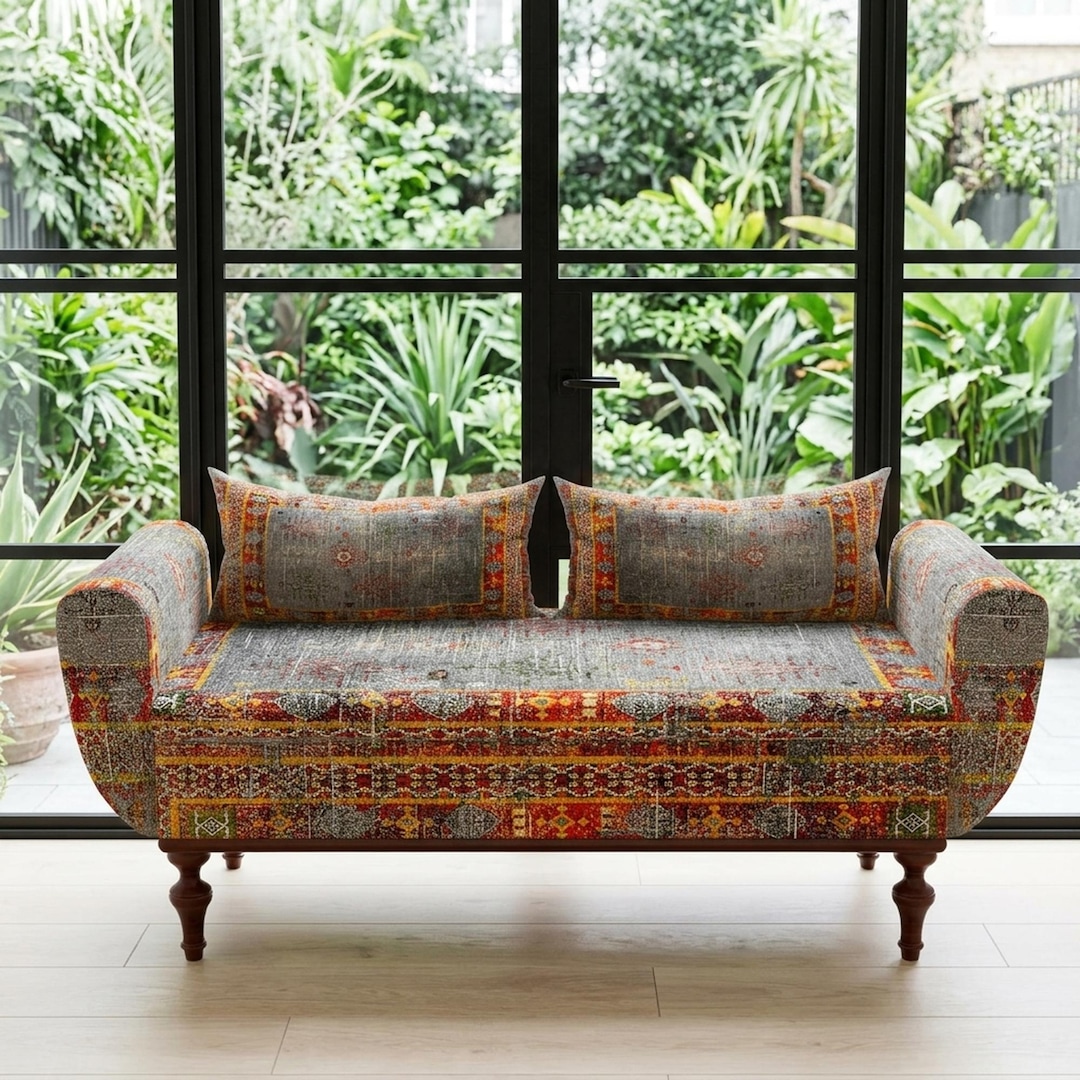 Mini Divan Bench Space Saver Bench, Stairway Bench, Functional Bench, Ottoman With Arms ...