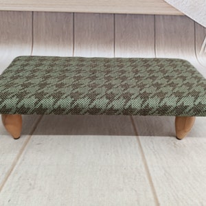 Ottoman for chairs, Houndstooth stool, Covered stool, Saddle stool, Shoe stool, Durable stool, Foot riser, Cloud stool, Pouf stool, BS KM-6