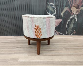 Hemp kilim stool, Bean bag stool, Short stool, Upholstered bench, Dressing table stool, Ottoman stool, Piano bench, Circle stool, FS 1181