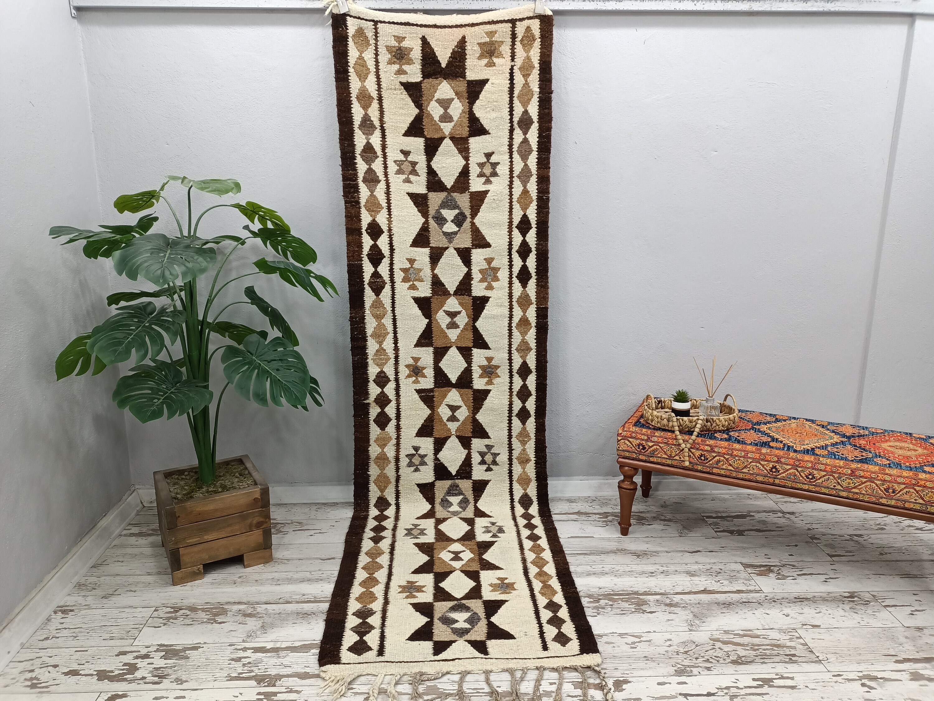 トルコ絨毯、ハンドメイド絨毯、エリア絨毯、ヴィンテージ絨毯、2.7 x