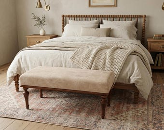 Piano bench, Bench for entry, Footstool bench, Ottoman bench, Farmhouse bench, Shoe bench, Covered bench, End of bed bench, BENCH KM-2