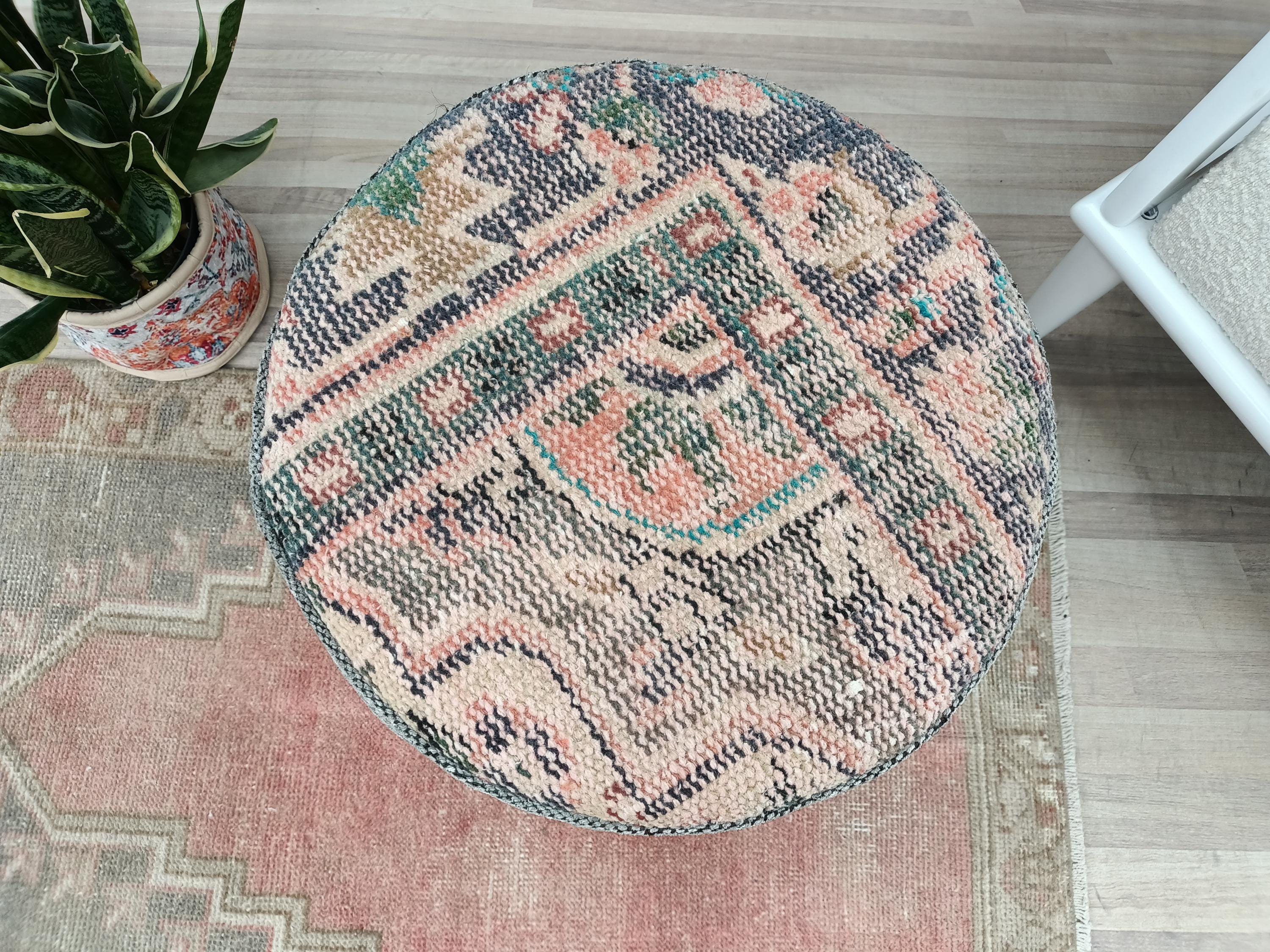Vanity Table Stool, Hipster Stool, Pouf Stool, Bohemian Stool, Kilim ...