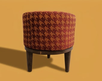 Houndstooth chair, Dressing table chair, Bean bag chair, Floor chair,  Pouf chair, Under desk stool, Bar stool, Housewarming gifts, FS KM-17