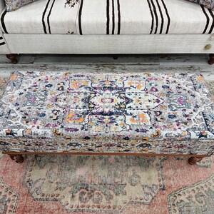 Hallway Bench, Bohemian Bench, Bedroom Storage Bench, Upholstered Ottoman, Trunk Coffee Table, Lounge Bench, Living Room Bench, ST- 100