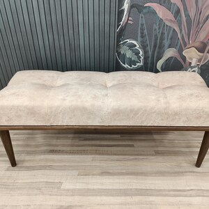 Button tufted bench, End of bed bench, Ottoman bench, Chesterfield bench, Coffee table bench, Piano bench, Purse bench, KM-2 Chester