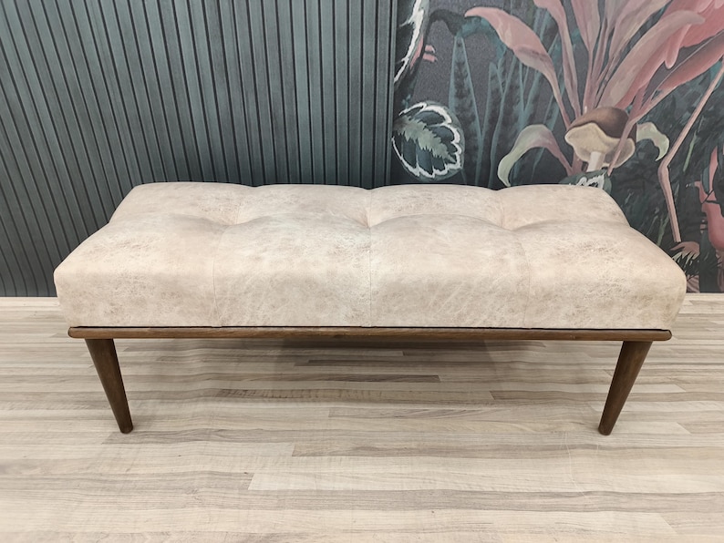 Button tufted bench, End of bed bench, Ottoman bench, Chesterfield bench, Coffee table bench, Piano bench, Purse bench, KM-2 Chester