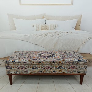 Hallway Bench, Bohemian Bench, Bedroom Storage Bench, Upholstered Ottoman, Trunk Coffee Table, Lounge Bench, Living Room Bench, ST- 100