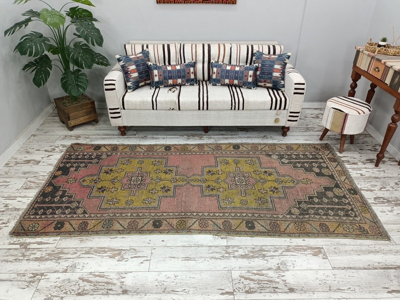 oushak rug foyer rug hallway mat vintage rug anatolian image 1