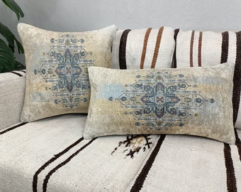 oushak pillow, boho pillow cover, couch pillow, decorative pillows, throw decor pillow, accent chair pillow, rug design pillow, PT 41