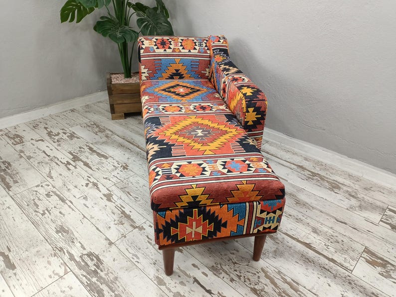 Upholstered chaise lounge, Living room sofa, Aztec chair, Lounging chair, Saloon sofa, Bench with back, Storage bed, Ottoman bench, SOFA 00