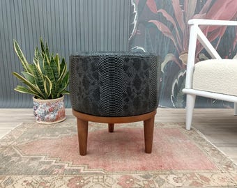 Leather stool, Ottoman for chair, Small stool, Durable furniture, Dressing table stool, Lobby stool, Shower stool, Foot rest stool, FS KM-23