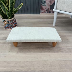 Handwoven kilim step stool, Ottoman footstool, Natural kilim footrest, Upholstered step bench, Functional bedside, Accent footstool, BSV 164