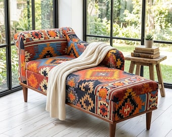 Chaise longue imbottita, Divano da soggiorno, Sedia azteca, Poltrona relax, Divano da salotto, Panca con schienale, Letto contenitore, Panca pouf, DIVANO 00