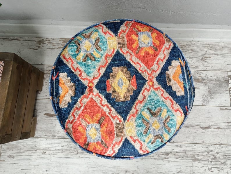 Klavierbank, gepolsterter Fußhocker, Barhocker, runder Pouf, Ottomanenhocker, Schminktischstuhl, Eingangsbank, Knopfbank, Garderobenbank, FS 163 Bild 6