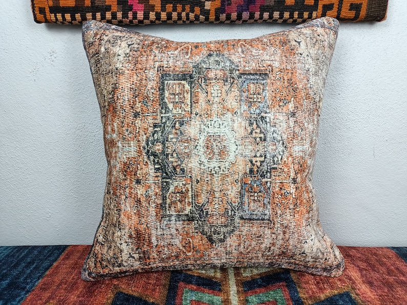 Kilim cushion cover, Handmade pillow, Turkish rug pillow, Decorative pillow, Sofa pillow, Couch pillow, 12x24 Pillow, PT 794 image 4