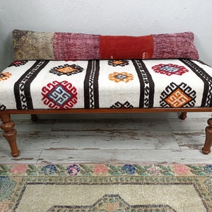 kilim design pillow, body pillow, sofa cushion, large pillow cover, 8x48 pillow cover, vintage rug pillow, colorblock boho throw, 8-48VT 149
