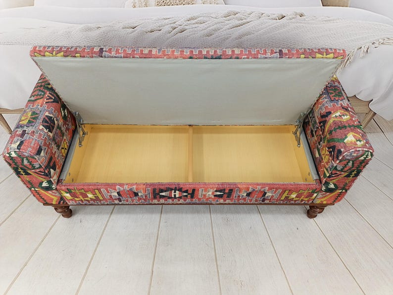 Armed Ottoman Bench, Living Room Bench, Upholsterd Sofa Couch, Handmade Furniture, Hallway Bench, Storage Bench, Yoga Seat