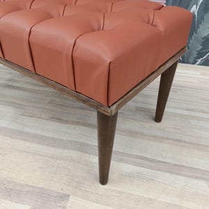Leather ottoman bench, Chesterfield bench, Sofa bench, End of bed bench, Pub bench, Accent bench, Coffee table bench, Shoe bench, 18x18x36 "