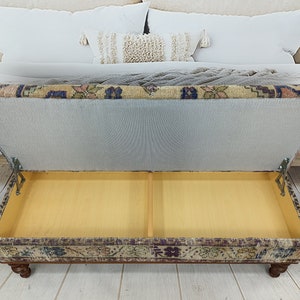bedroom storage, entry bench, shoe storage, bohemian bench, handmade furniture, ottoman bench, footstool bench, boho bench, ST 18x48 225