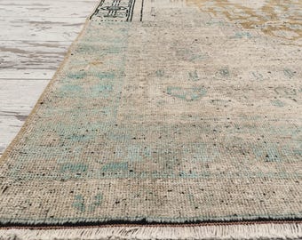 Wollteppich, Teppich, Wollteppich, Handgeknüpfter Teppich, Wollteppich, Handgeknüpfter Teppich, Benutzter Teppich, 100x200cm, VT 302