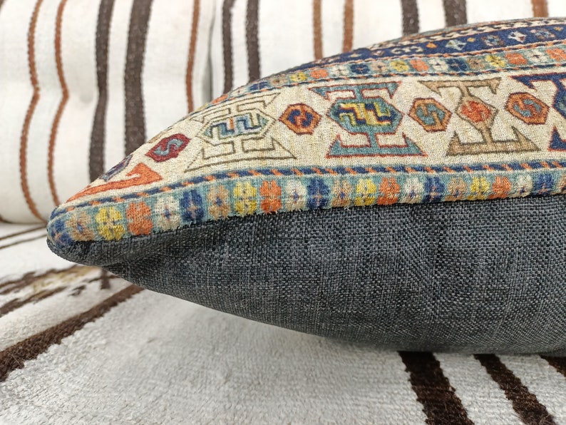 boho pillow, bench cushion, mini pillow cover, rug cushion, throw pillow, euro sham, lumbar pillow, 12x24 pillow, couch pillow, PT 160 image 8