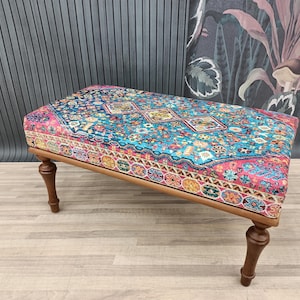 Rug Bench, Upholstered Bench, Sitting Bench, Piano Chair, Ottoman Coffee Table, Handmade Furniture, Living Room Bench, BENCH 40
