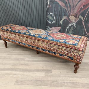 Storage Bench, Trunk Coffee Table, Upholstered Bench, Ottoman Bench, Hallway Bench, Storage Coffee Table, Shoe Bench, Boho Bench, ST- 63