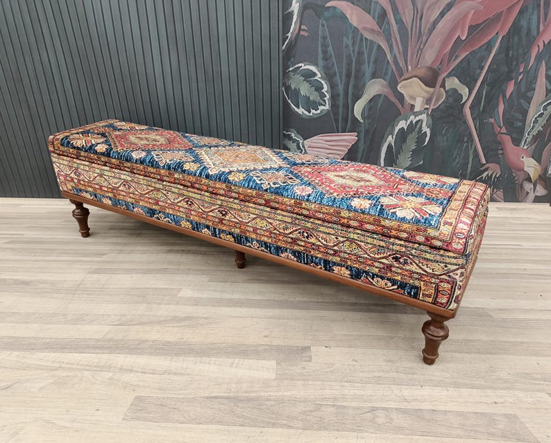 Storage Bench, Trunk Coffee Table, Upholstered Bench, Ottoman Bench, Hallway Bench, Storage Coffee Table, Shoe Bench, Boho Bench, ST- 63