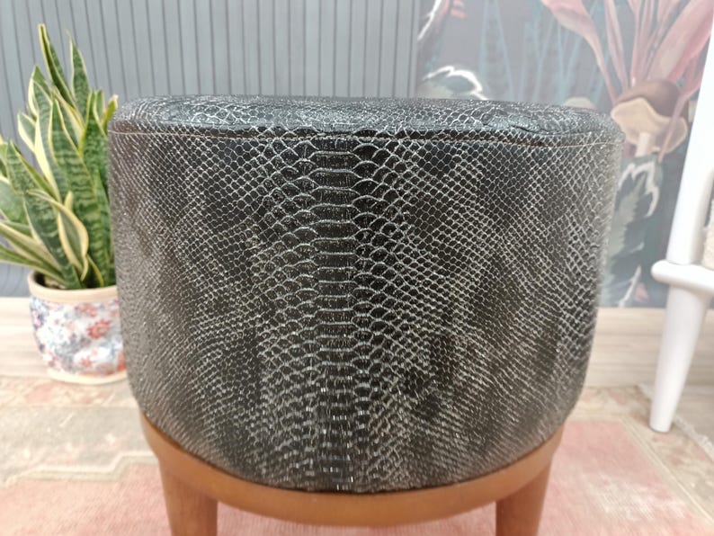 Leather stool, Ottoman for chair, Small stool, Durable furniture, Dressing table stool, Lobby stool, Shower stool, Foot rest stool, FS KM-23