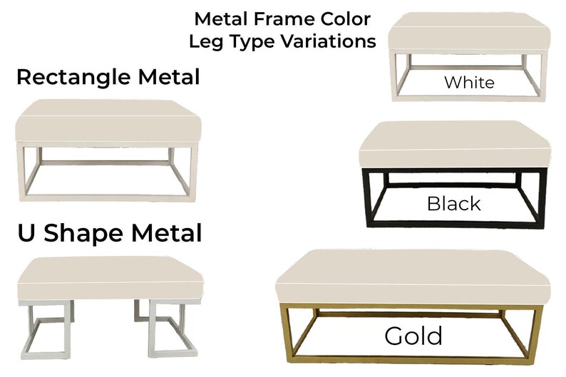 Handmade Furniture, Upholstered Bench, Wooden Chair, Coffee Table, Farmhouse Stool, Outdoor Seat, Vintage Sofa Table, 18x18x48'' BENCH 203 Gold metal