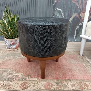 Leather stool, Ottoman for chair, Small stool, Durable furniture, Dressing table stool, Lobby stool, Shower stool, Foot rest stool, FS KM-23