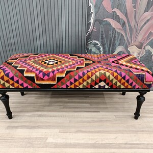 Handmade Furniture, Upholstered Bench, Wooden Chair, Coffee Table, Farmhouse Stool, Outdoor Seat, Vintage Sofa Table, 18x18x48'' BENCH 203