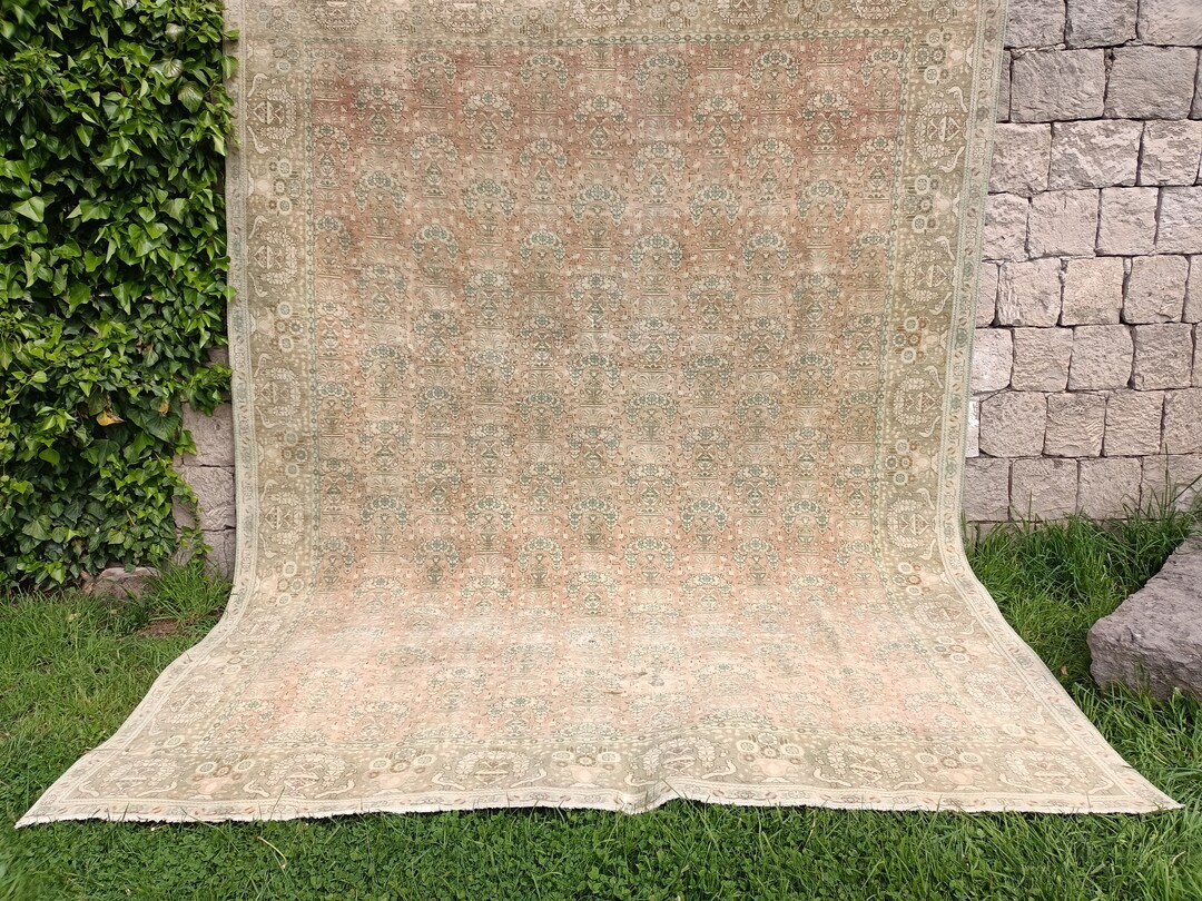 Distressed Rug, Eco Friendly Rug, Ethnic Rug, Oversize Vintage Rug